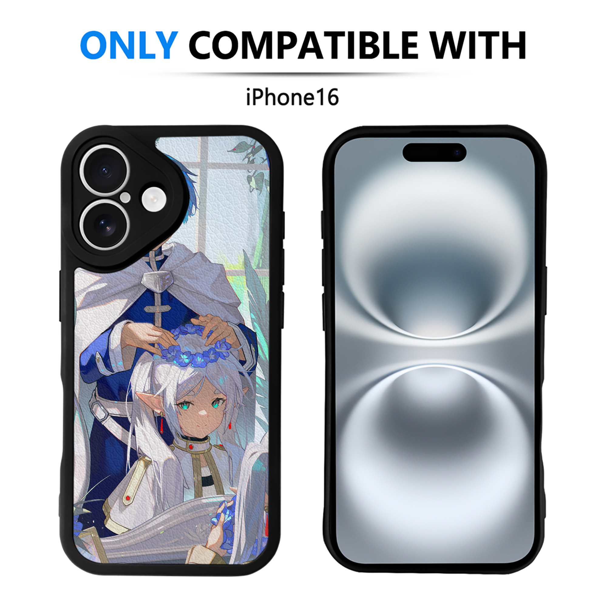 （画像用） 葬送のフリーレン Frieren 【iPhone 16シリーズ対応】シリコンスマホケース（レザー調） 材質：シリコン